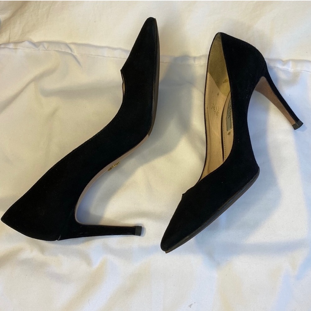 Prada Pointed Toe Suede Pumps - Picture 8 of 10